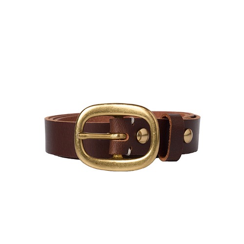 [NYP] Circle Buckle Belt (black/brown)