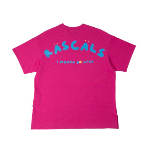 [콜드웜] 아이 워너 고 위드 티셔츠 - 핑크